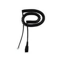 Jabra QD Cord, Coiled, Mod. Plug - telephony cables (Coiled, Mod. Plug, QD, RJ10)