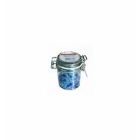 Jar of Blue Glass Beads