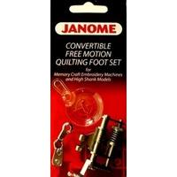 janome convertible free motion quilt foot set cat c