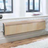 Jaga Knockonwood Horizontal Wooden Cased Radiator Maple Veneer (H)550 mm (W)600 mm