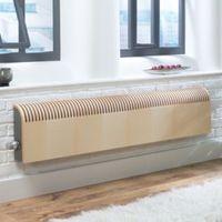 Jaga Knockonwood Horizontal Wooden Cased Radiator Maple Veneer (H)550 mm (W)1400 mm