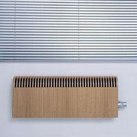 Jaga Knockonwood Horizontal Wooden Cased Radiator Oak Veneer (H)300 mm (W)600 mm