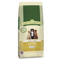 james wellbeloved junior large breed lamb rice economy pack 2 x 15kg