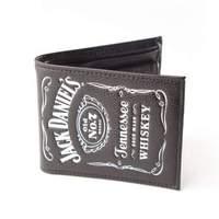 Jack Daniels Bifold Classic Leather Wallet with Classic Embossed White Logo