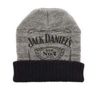 Jack Daniel\'s Unisex Old No.7 Brand Cuffed Beanie One Size Grey/black (kc201416jds)