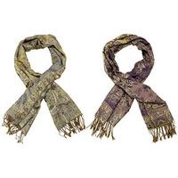 jacquard woven paisley shawls 2 save 10 smoky blue and amethyst polyes ...