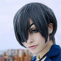 japanses anime cosplay short wig black butler ciel phantomhive gray bl ...