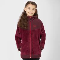 jack wolfskin girls little bear full zip hooded fleece purple