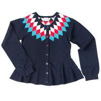 jacquard kids cardigan blue quality kids boys girls