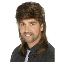 Jason Mullet Brown Wig