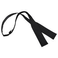 JA Panama Cashmere Wool Black Batwing Self Tie Bow Tie