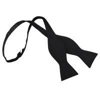 JA Panama Cashmere Wool Black Thistle Self Tie Bow Tie