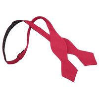 JA Panama Cashmere Wool Scarlet Red Pointed Self Tie Bow Tie