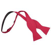 JA Panama Cashmere Wool Scarlet Red Thistle Self Tie Bow Tie