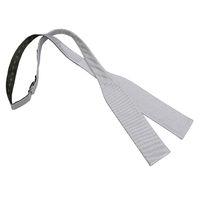 JA Panama Silk Silver Batwing Self Tie Bow Tie