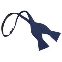 JA Panama Cashmere Wool Navy Blue Thistle Self Tie Bow Tie