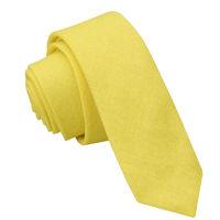 ja hopsack linen daffodil yellow skinny tie