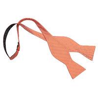 JA Herringbone Silk Coral Thistle Self Tie Bow Tie