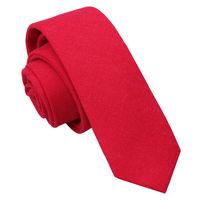 JA Hopsack Linen Red Skinny Tie