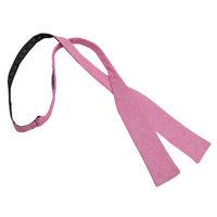 JA Chambray Cotton Amaranth Pink Batwing Self Tie Bow Tie
