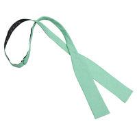 JA Chambray Cotton Mint Green Batwing Self Tie Bow Tie