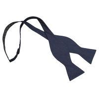 JA Panama Silk Navy Blue Thistle Self Tie Bow Tie