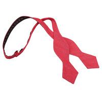 JA Ottoman Wool Watermelon Red Pointed Self Tie Bow Tie