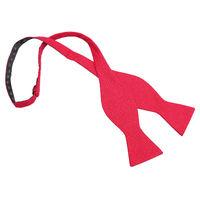 JA Hopsack Linen Red Thistle Self Tie Bow Tie
