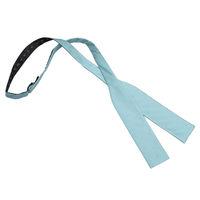 JA Herringbone Silk Aqua Batwing Self Tie Bow Tie