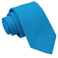 JA Hopsack Linen Turquoise Blue Slim Tie