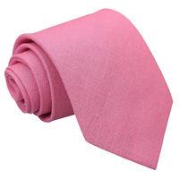 JA Hopsack Linen Carnation Pink Tie