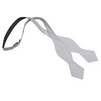 JA Panama Silk Silver Pointed Self Tie Bow Tie