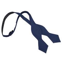 JA Panama Cashmere Wool Navy Blue Pointed Self Tie Bow Tie