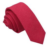 JA Panama Cashmere Wool Scarlet Red Skinny Tie