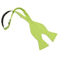 JA Hopsack Linen Lime Green Thistle Self Tie Bow Tie