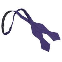 JA Hopsack Linen Purple Pointed Self Tie Bow Tie