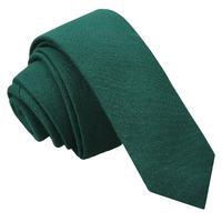 JA Ottoman Wool Hunter Green Skinny Tie