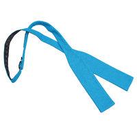 JA Hopsack Linen Turquoise Blue Batwing Self Tie Bow Tie