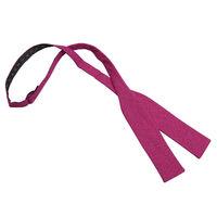 JA Hopsack Linen Dark Fuchsia Batwing Self Tie Bow Tie