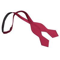 JA Herringbone Silk Burgundy Pointed Self Tie Bow Tie