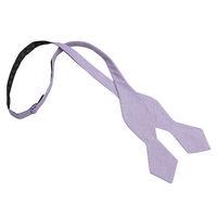 JA Chambray Cotton Lilac Pointed Self Tie Bow Tie