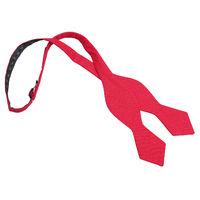 JA Hopsack Linen Red Pointed Self Tie Bow Tie