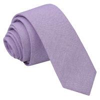JA Chambray Cotton Lilac Skinny Tie