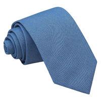 JA Chambray Cotton Parisian Blue Slim Tie