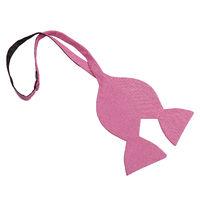 JA Chambray Cotton Amaranth Pink Butterfly Self Tie Bow Tie
