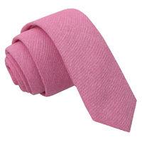 JA Chambray Cotton Amaranth Pink Skinny Tie