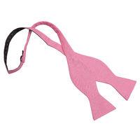 JA Hopsack Linen Carnation Pink Thistle Self Tie Bow Tie