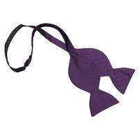 JA Herringbone Silk Purple Butterfly Self Tie Bow Tie