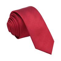 JA Herringbone Silk Red Skinny Tie