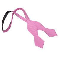 JA Herringbone Silk Fuchsia Pink Pointed Self Tie Bow Tie